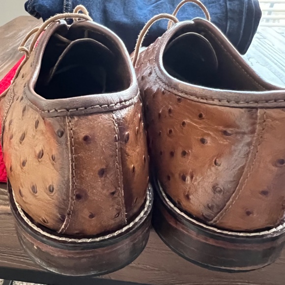 Stacy Adams Rodano Leather sole Lizard Cap Toe Oxford Shoes Tan 25527-240